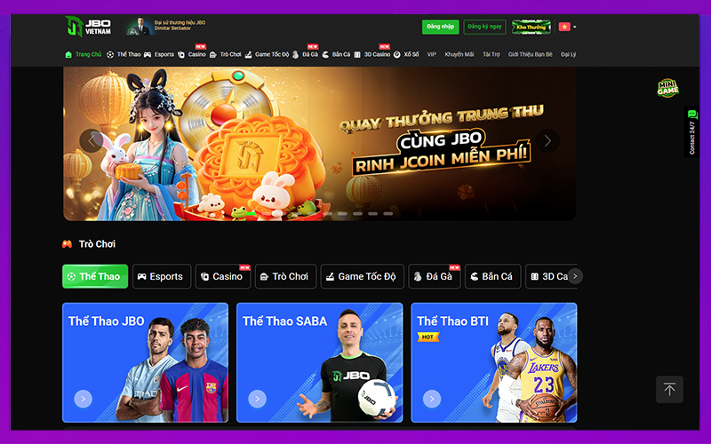 JBO nổi bật với Esports và bóng đá trực tuyến xanh chín