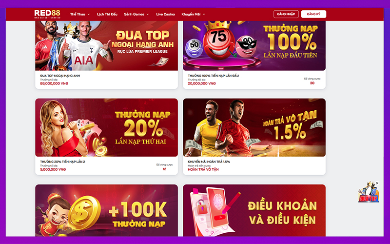 Khuyến mãi Red88 hấp dẫn cho thành viên mới và lâu năm