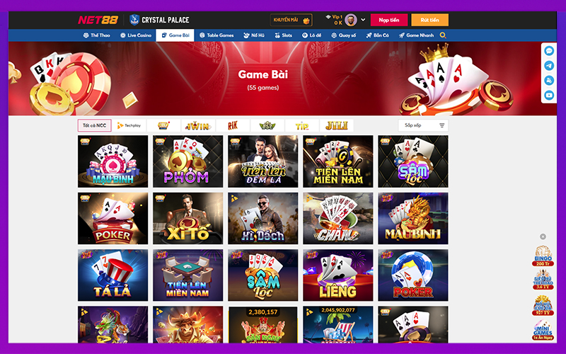 NET88 đông người chơi, rút tiền nhanh và bàn game ổn định